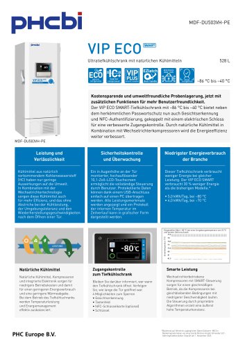 MDF-DU503VH-PE - VIP SMART ULT Freezers (-86°C)