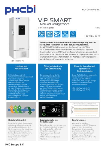 MDF-DU503VHE-PE - VIP SMART ULT Tiefkühlschränke (–86 °C)