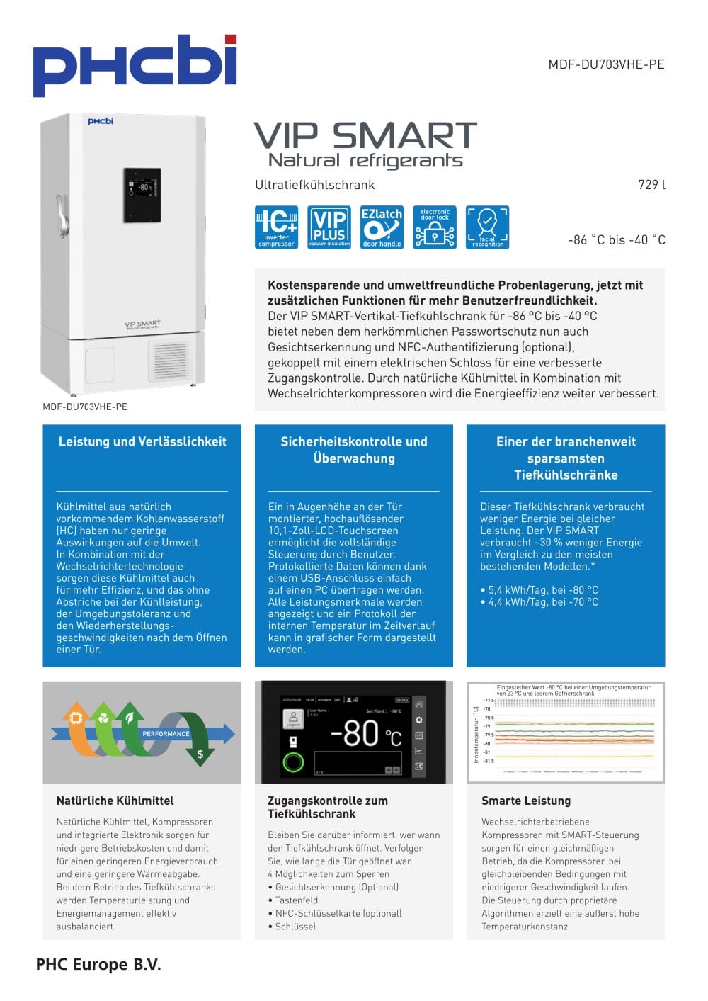 MDF-DU703VHE-PE - VIP ECO SMART ULT Tiefk&uuml;hlschr&auml;nke (&ndash;86 &deg;C) - PHC Europe B.V. / PHCbi