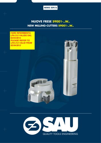 NEWS 209-6 NEW MILLING-CUTTERS S9001-..W..