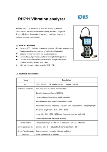 RH711 Vibration Analyzer