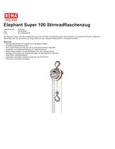 Elephant Super 100 Stirnradflaschenzug - 1