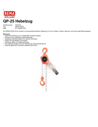 QP-25 Hebelzug