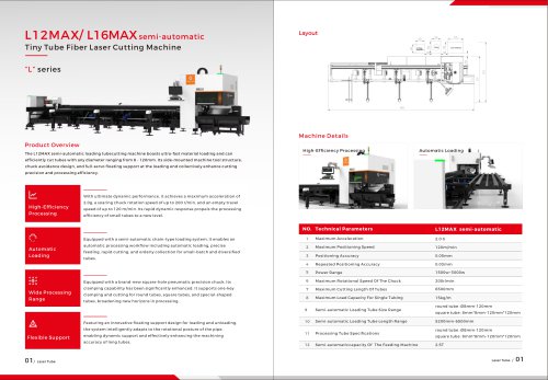 Golden Laser L12MAX L16MAX Laser Pipe Cutting Machine with Dual Loading System
