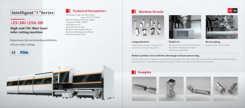 High-end CNC fiber lasertube cutting machine i25-3D i25A-3D i35A-3D