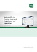 Automatisierte Verarbeitung und Verwaltung von Messdaten - 1