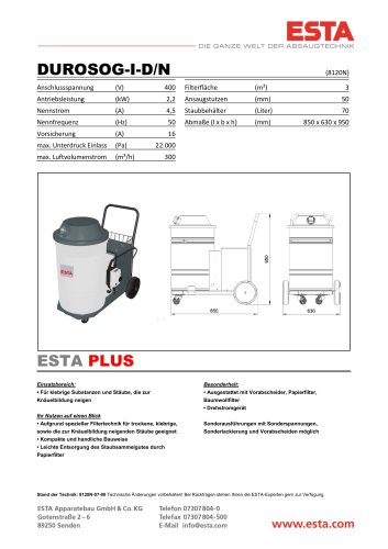 Datenblatt DUROSOG-I-D STANDARD