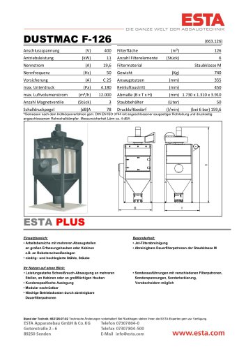 Datenblatt DUSTMAC F-126