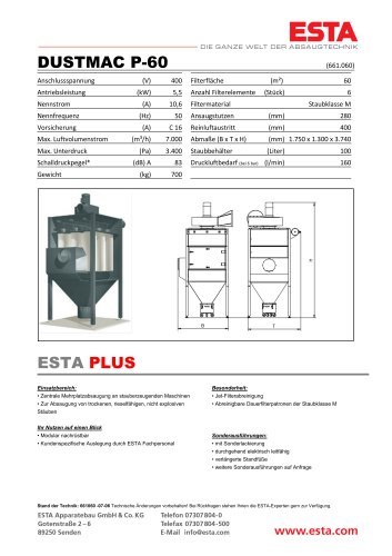 Datenblatt DUSTMAC P-60