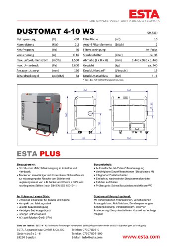 Datenblatt DUSTOMAT 4-10 W3