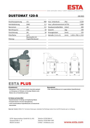 Datenblatt DUSTOMAT S-120