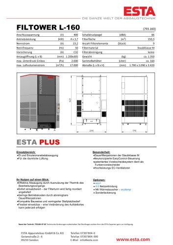 Datenblatt Filtower/Filterturm - L-160