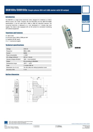 kWh meter single and three phase DIN rail mounting