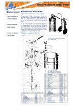 High pressure hand pump