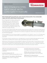 BGV STAINLESS STEEL GATE VALVE WITH LOTO SAFETY FEATURE