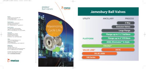 Metso Automation Jamesbury Brand Ball Valves