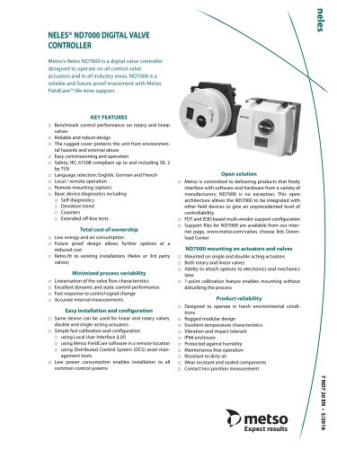 NELES® ND7000 DIGITAL VALVE CONTROLLER