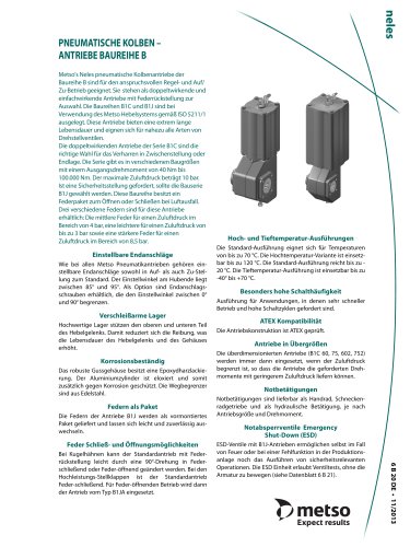 PNEUMATISCHE KOLBEN ? ANTRIEBE BAUREIHE B