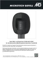 Neuer Wind- und Popschutz von Microtech Gefell  für die Kleinmembran-Mikrofonsysteme Generation 4 und M 300-1