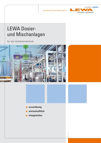 LEWA Dosier- und Mischanlagen - für die Verfahrenstechnik