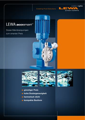 LEWA ecosmart - Dosier-Membranpumpen zum smarten Preis