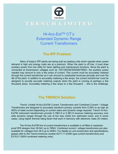 Extended Range Current Transformers