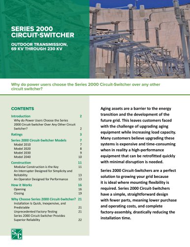 SERIES 2000 CIRCUIT-SWITCHER