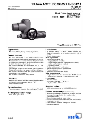 ACTELEC SG05.1 to SG12.1