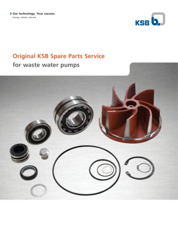 Original KSB Spare Parts Service for waste water pumps