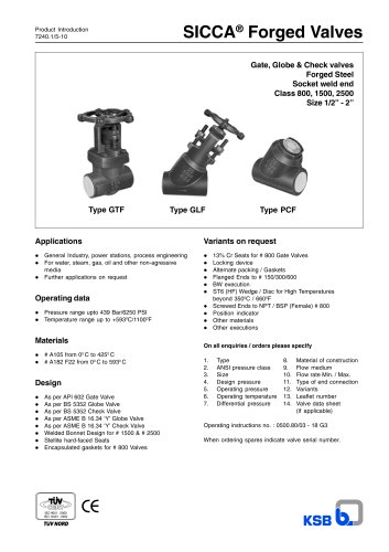 SICCA GTF 800-2500