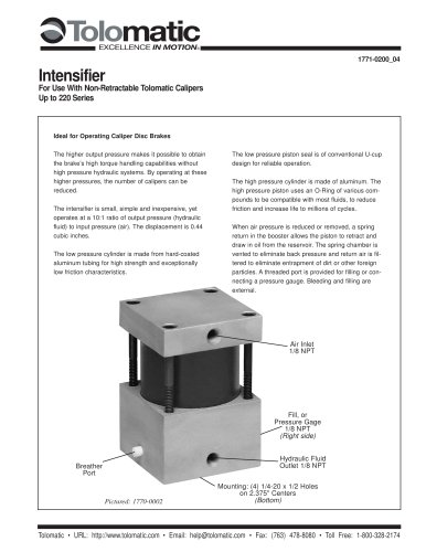 Brake Intensifier Brochure