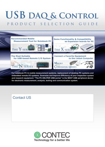 CONTEC USB DAQ and Control Products Selection Guide