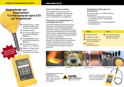 Flyer - ELT-400 - Easy measurement of magnetic fields