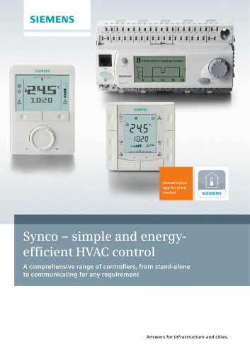 Synco – simple and energy- efficient HVAC control