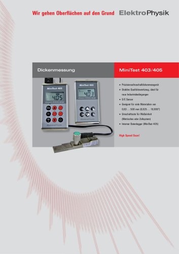 Dickenmessung MiniTest 403/405