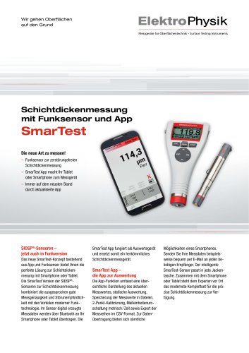 Kabellose Schichtdickenmessung mit Funksensor und APP