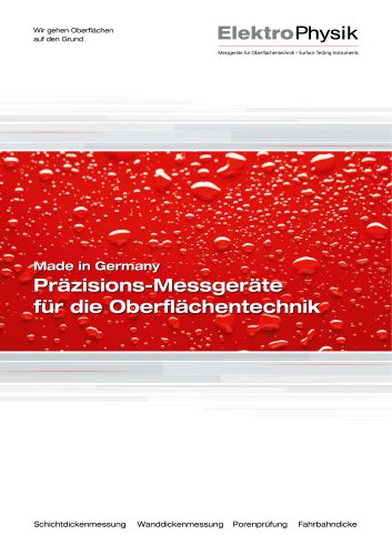 Messgeräte für die Oberflächentechnik