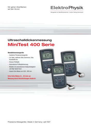 MiniTest 400 - Ultraschalldickenmessung