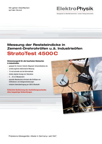 StratoTest 4500 C - Messung von Ofenauskleidungen