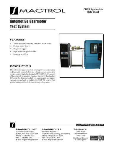 Automotive Gearmotor Test System