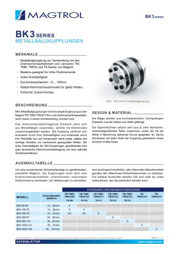 BK 3 Series | Metallbalgkupplung