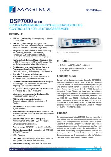 DSP 7000 | Programmierbarer Hochgeschwindigkeits Controller für Leistungsbremsen