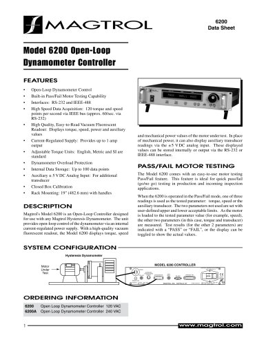 Dynamometer Controller/Readout 6200