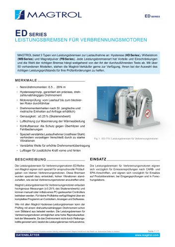 ED Series | Leistungsbremsen für Verbrennungsmotoren