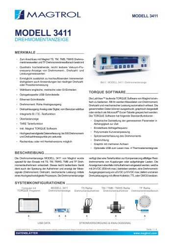 MODEL 3411 | Drehmomentanzeige
