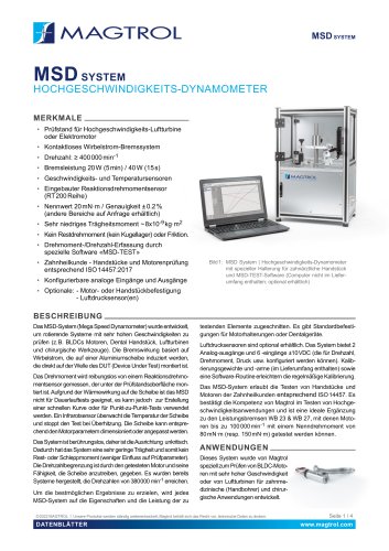 MSD System | Hochgeschwindigkeits- Dynamometer