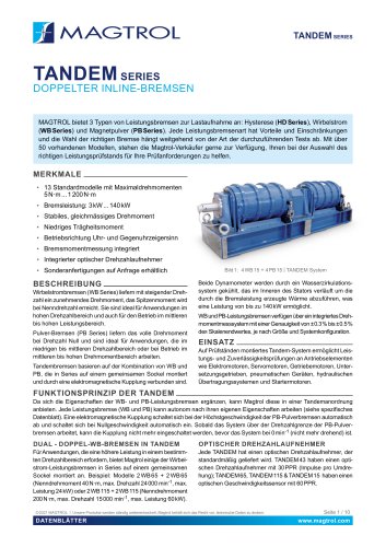 TANDEM Series | Doppelter Inline-Bremsen