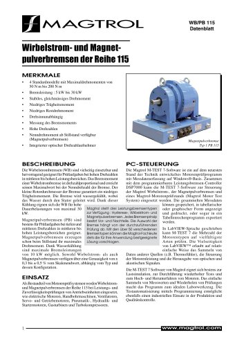 WB/PB 115 Reihe | Wirbelstrom- und Magnetpulverbremsen