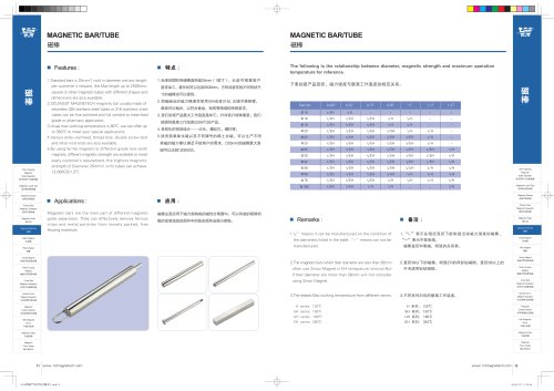 Souwest magnetic rod D25 x 200 mm, 13 000 Gs