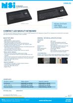Backlit compact keyboard with trackball - desktop